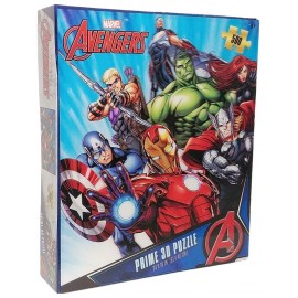 PUZZLE AVENGERS EQUIPE 500 PIECES PRIME 3D LENTICULAIRE 61X46CM