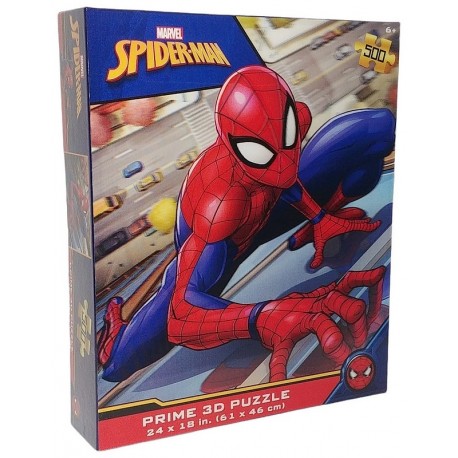 Puzzle spiderman grimpant 500 pieces prime 3d lenticulaire 61x46cm 