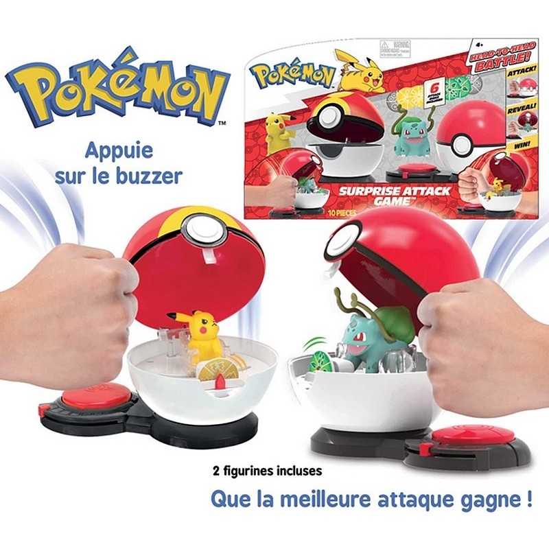 Pack Duel Attaque Poké ball avec Pikachu et Vipelierre