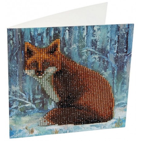 KIT CARTE RENARD 18X18CM BRODERIE DIAMANT-LiloJouets-Morbihan-Bretagne