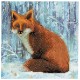 Kit carte renard 18x18cm broderie diamant-lilojouets-morbihan-bretagne