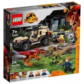 76951 TRANSPORT DES DINOSAURES PYRORAPTOR ET DILOPHOSAURE LEGO JURASSIC WORLD-LiloJouets-Morbihan-Bretagne