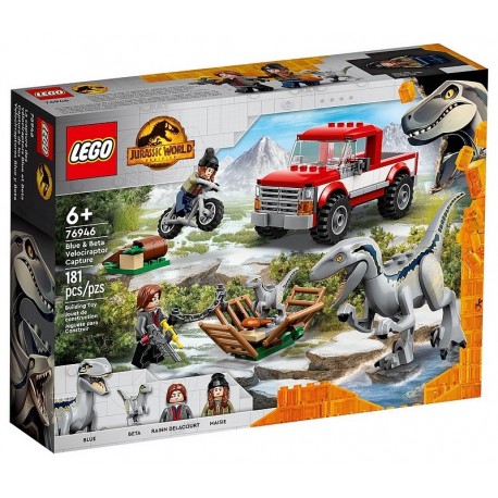 76946 CAPTURE DES DINOSAURES VELOCIRAPTOR BLUE ET BETA LEGO JURASSIC WORLD-LiloJouets-Morbihan-Bretagne