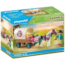 70998 CARRIOLE AVEC ENFANT ET PONEY PLAYMOBIL COUNTRY