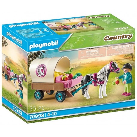 70998 CARRIOLE AVEC ENFANT ET PONEY PLAYMOBIL COUNTRY-LiloJouets-Morbihan-Bretagne