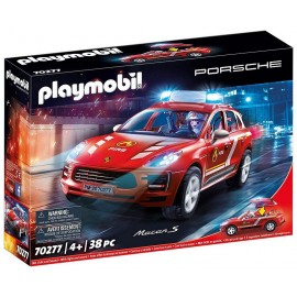 70277 PORSCHE MACAN S ET POMPIER LUMIERES ET SONS PLAYMOBIL PORSCHE-LiloJouets-Morbihan-Bretagne