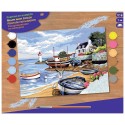 TABLEAU RIVAGE BRETON 39X30CM PEINTURE PAR NUMEROS