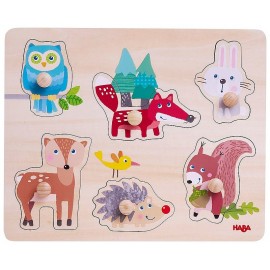PUZZLE BOIS ANIMAUX FORET 6 PIECES PETITS BOUTONS-LiloJouets-Morbihan-Bretagne PUZZLE BOIS ANIMAUX FORET 6 PIECES PETITS BOUTONS-LiloJouets-Morbihan-Bretagne