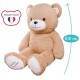 Peluche geante ours beige gaston 100cm-lilojouets-morbihan-bretagne