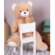 Peluche geante ours beige gaston 120cm-lilojouets-morbihan-bretagne