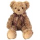 Peluche ours brun assis 30cm avec boucles-lilojouets-morbihan-bretagne