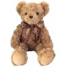 PELUCHE OURS BRUN ASSIS 30CM AVEC BOUCLES-LiloJouets-Morbihan-Bretagne
