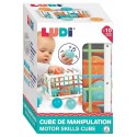 CUBE DE MANIPULATION A ELASTIQUES AVEC 12 BALLES