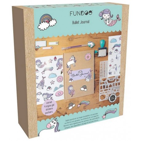 MON JOURNAL A PERSONNALISER FUNDOO AVEC POCHOIRS TAMPON STICKERS-LiloJouets-Morbihan-Bretagne