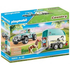 70511 VOITURE ET VAN POUR PONEY PLAYMOBIL COUNTRY