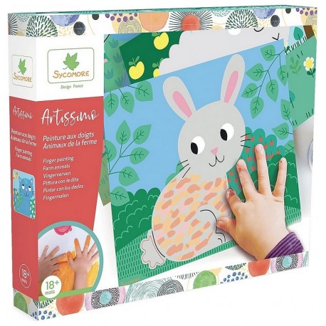 COFFRET PEINTURE AUX DOIGTS ANIMAUX FERME ARTISSIMO-LiloJouets-Morbihan-Bretagne