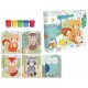 Coffret peinture aux doigts 5 animaux foret babyssimo et 5 pots -lilojouets-morbihan-bretagne