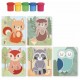 Coffret peinture aux doigts 5 animaux foret babyssimo et 5 pots -lilojouets-morbihan-bretagne