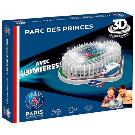 Stade 3d led parc des princes psg puzzle foot 119 pieces 