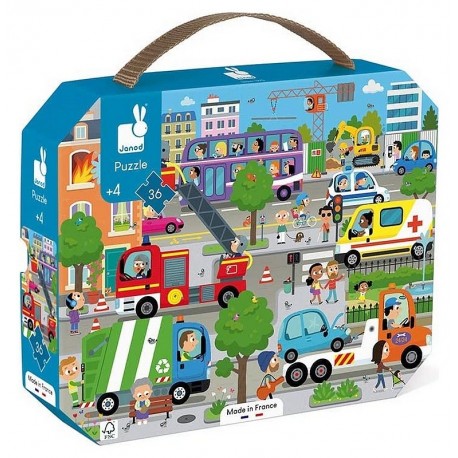 VALISETTE PUZZLE VILLE CITY 36 PIECES-LiloJouets-Morbihan-Bretagne