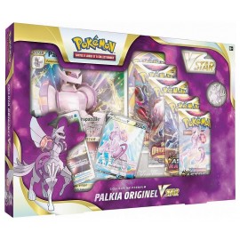 COFFRET POKEMON DIALGA OU PALKIA-V STAR ORIGINEL AVEC 5 BOOSTERS ET CARTE GEANTE