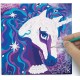 Toile 25x24cm peinture a numeros licorne avec pinceaux nebulous stars-lilojouets-morbihan-bretagne