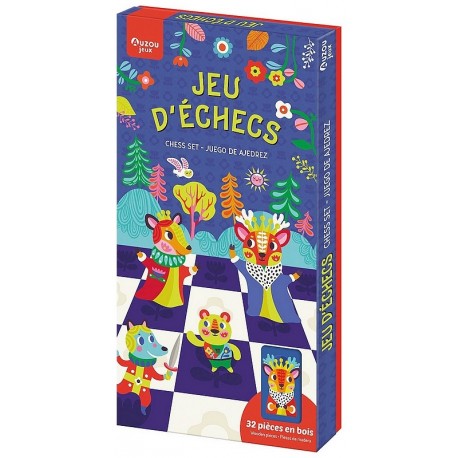 JEU D'ECHECS D'INITIATION 32 PIECES BOIS-LiloJouets-Morbihan-Bretagne