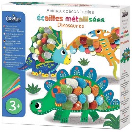 COFFRET ECAILLES METALLISEES DINOSAURES