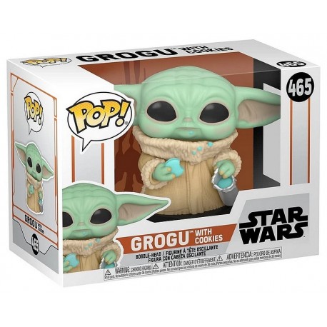 FIGURINE POP 465 THE CHILD GROGU AVEC COOKIE 9CM BOBBLE-HEAD STAR WARS-LiloJouets-Morbihan-Bretagne