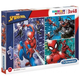 PUZZLES SPIDERMAN 3X48 PIECES-LiloJouets-Morbihan-Bretagne