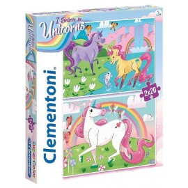 PUZZLES LICORNES 2X20 PIECES SUPERCOLOR-LiloJouets-Morbihan-Bretagne