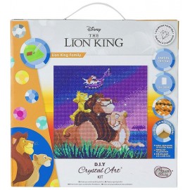 KIT TABLEAU LE ROI LION DISNEY 30X30CM BRODERIE DIAMANT SUR CHASSIS BOIS