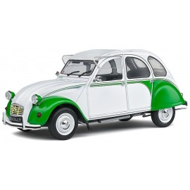 VOITURE CITROEN 2CV6 BLANCHE VERTE 1982 1.18E METAL