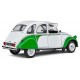 Voiture citroen 2cv6 blanche verte 1982 1.18e metal-lilojouets-morbihan-bretagne