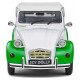 Voiture citroen 2cv6 blanche verte 1982 1.18e metal-lilojouets-morbihan-bretagne