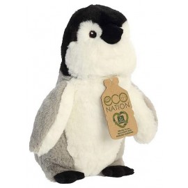 PELUCHE PINGOUIN 27CM ECO-NATION-LiloJouets-Morbihan-Bretagne