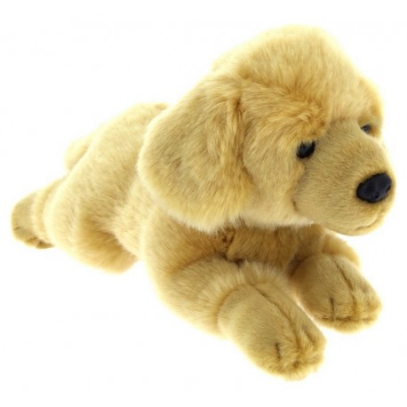 PELUCHE CHIEN LABRADOR COUCHE 35CM-LiloJouets-Morbihan-Bretagne