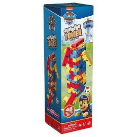 JEU TOUR JENGA PAT PATROUILLE 48 PIECES BOIS JUMBLING TOWER-LiloJouets-Morbihan-Bretagne