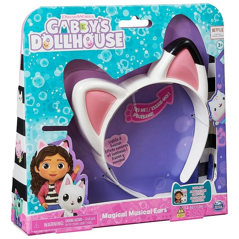 Serre-tete oreilles musicales et lumineuses gabby dollhouse maison