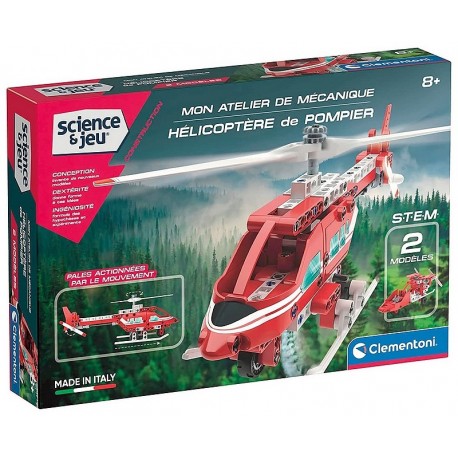 COFFRET HELICOPTERE DE POMPIER 2 MODELES ATELIER DE MECANIQUE-LiloJouets-Morbihan-Bretagne