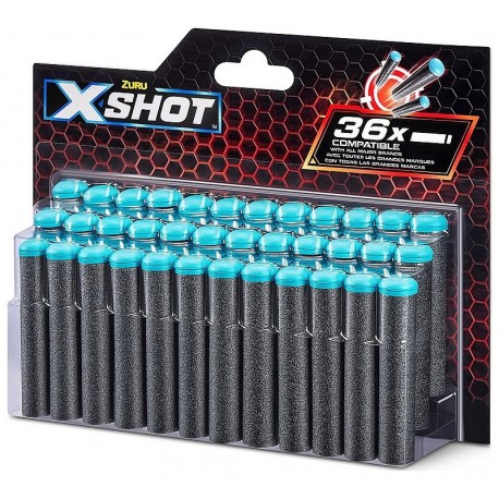 PACK 36 FLECHETTES MOUSSE X-SHOT POUR BLASTERS-LiloJouets-Morbihan-Bretagne