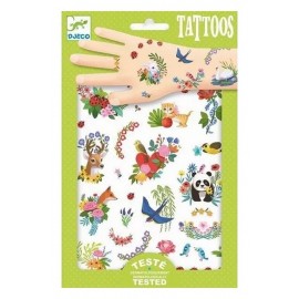 TATOUAGES HAPPY SPRING PRINTEMPS POCHETTE 2 FEUILLES 21X14CM