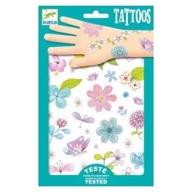 TATOUAGES BELLE DES CHAMPS POCHETTES 2 FEUILLES 21X14CM 50 TATOUAGES-LiloJouets-Morbihan-Bretagne