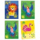 Coffret collages bouclettes 4 tableaux 21x28cm animaux-lilojouets-morbihan-bretagne