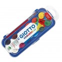PALETTE PEINTURE 12 PASTILLES GOUACHE AVEC PINCEAU