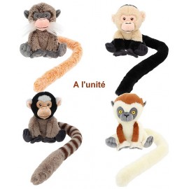 PELUCHE SINGE LONGUE QUEUE ASST KEELECO ECO-RESPONSABLE