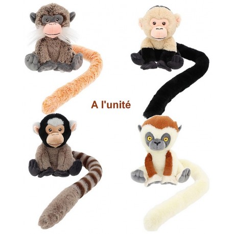 PELUCHE SINGE LONGUE QUEUE ASST KEELECO ECO-RESPONSABLE-LiloJouets-Morbihan-Bretagne