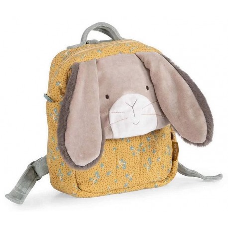 SAC A DOS LAPIN OCRE TROIS PETITS LAPINS-LiloJouets-Morbihan-Bretagne