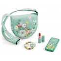 SAC A MAIN VERT DE LUCY ET ACCESSOIRES BOIS