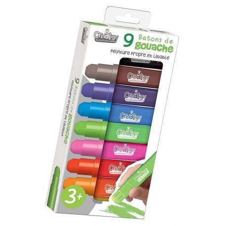 PACK 9 BATONS DE GOUACHE-LiloJouets-Morbihan-Bretagne